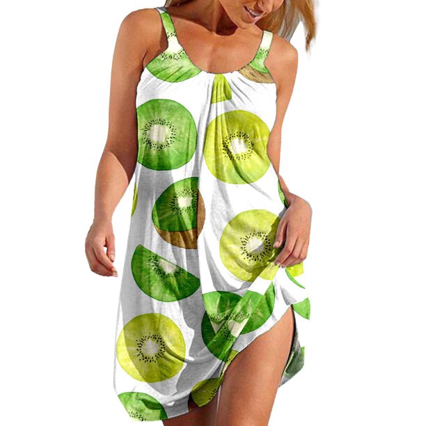 Honeeladyy Savings Beach Dresses for Women Watermelon Pineapple Fruit