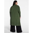 thumbnail image 2 of Terra and Sky Women's Plus Core Duster Cardigan with Long Sleeves, Lightweight,Sizes 0X-5X, 2 of 4