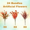 thumbnail image 4 of VKFVKF 24 Bundles Artificial Fake Flowers Outdoor, Faux Plants Fall for Home Patio Garden Decor, Multicolor, 4 of 7