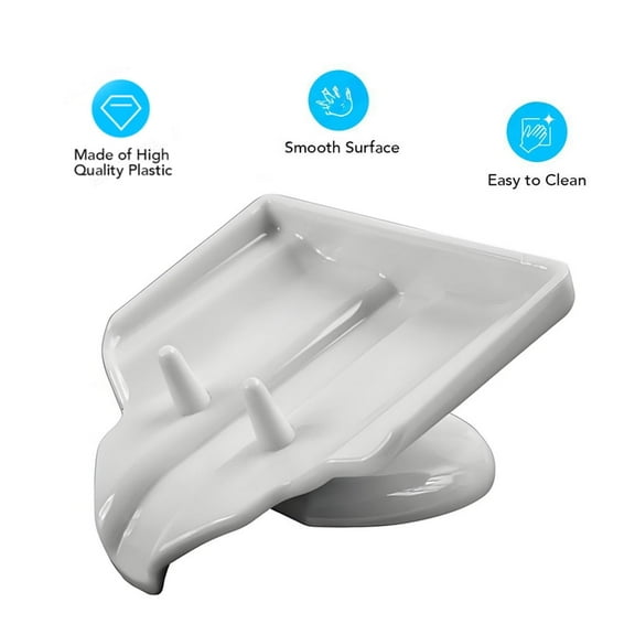 Self-Draining Soap Dish-Drain Tray for Bathroom-Durable Soap Holder