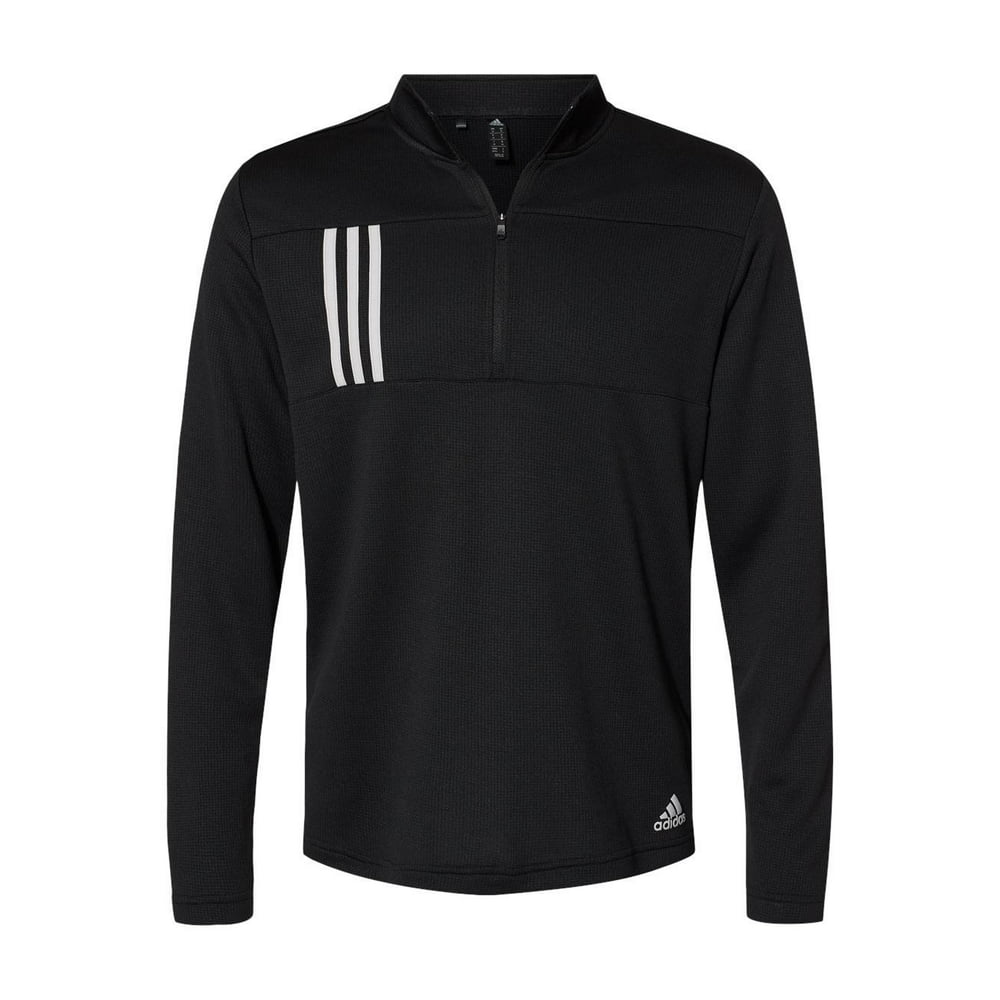 Adidas - Adidas - 3-Stripes Double Knit Quarter-Zip Pullover - A482 ...