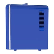 Pepsi 6 Can Portable Mini Fridge, 4L Personal Cooler with Carrying Handle, AC & 12V Car Adapter, Compact Beverage Cooler for Drinks, Skincare, and Snacks