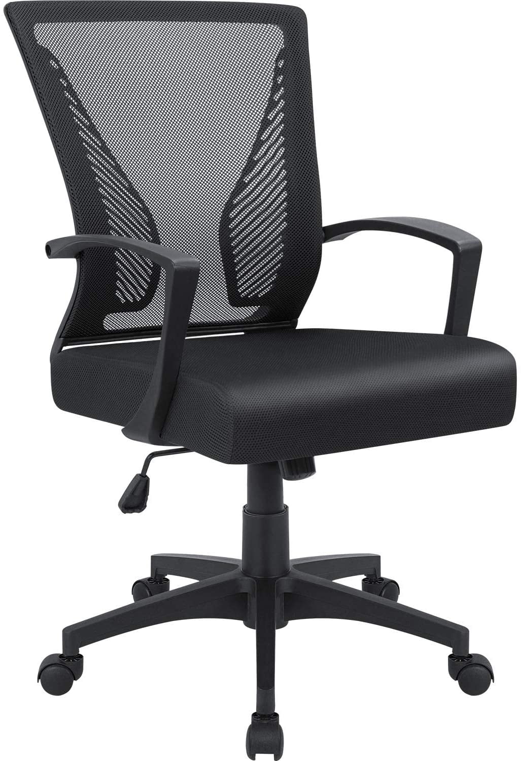 Computer Ergonomic Mesh Chair Furmax Office Mid Back Swivel Lumbar Support Desk 