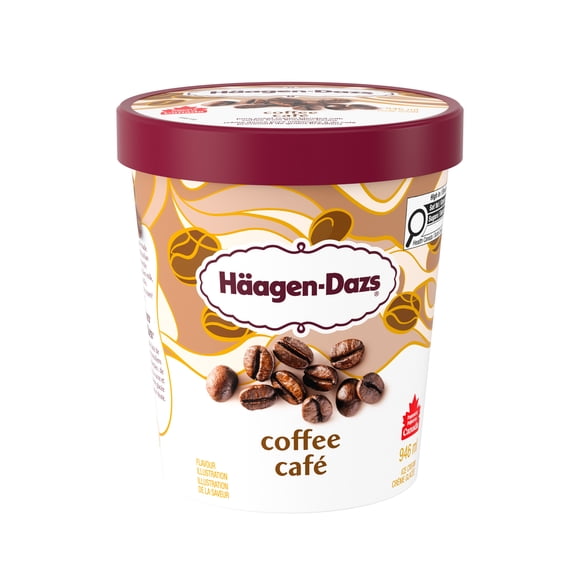 HAAGEN-DAZS Coffee Ice Cream, Crafted in Canada, 0.9 L
