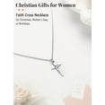 thumbnail image 6 of FaithHeart Silver Cross Necklace for Women Stainless Steel Dainty Small Faith Pendant Necklaces with Message Card To My Mom Christian Mothers Day Birthday Gifts, 6 of 8