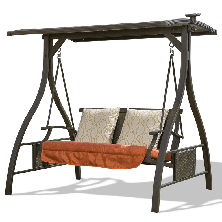 Patio Porch Swing 2 Person Adjustable Canopy Deluxe Hammock Swing