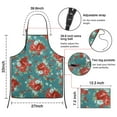 thumbnail image 7 of Women Men Adjustable Bib Apron with Pockets Pioneer Colorful Floral Cooking Kitchen Aprons, 7 of 7