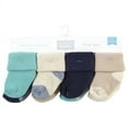 thumbnail image 2 of Hudson Baby Infant Boy Cotton Rich Newborn and Terry Socks, Navy Taupe, 0-6 Months, 2 of 6