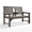 Brown, variant on NOICOI HDPE Outdoor Bench 2-Person Garden Bench with Cup Holders Backrest and Armrests, Patio Park Bench for Front Porch Backyard Park Brown