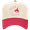 Natural/Red, variant on Western Embroidered Otto Cap 5 Panel Mid Profile Baseball Cap - Cowboy Playing Cards Design, Natural/Dark Green