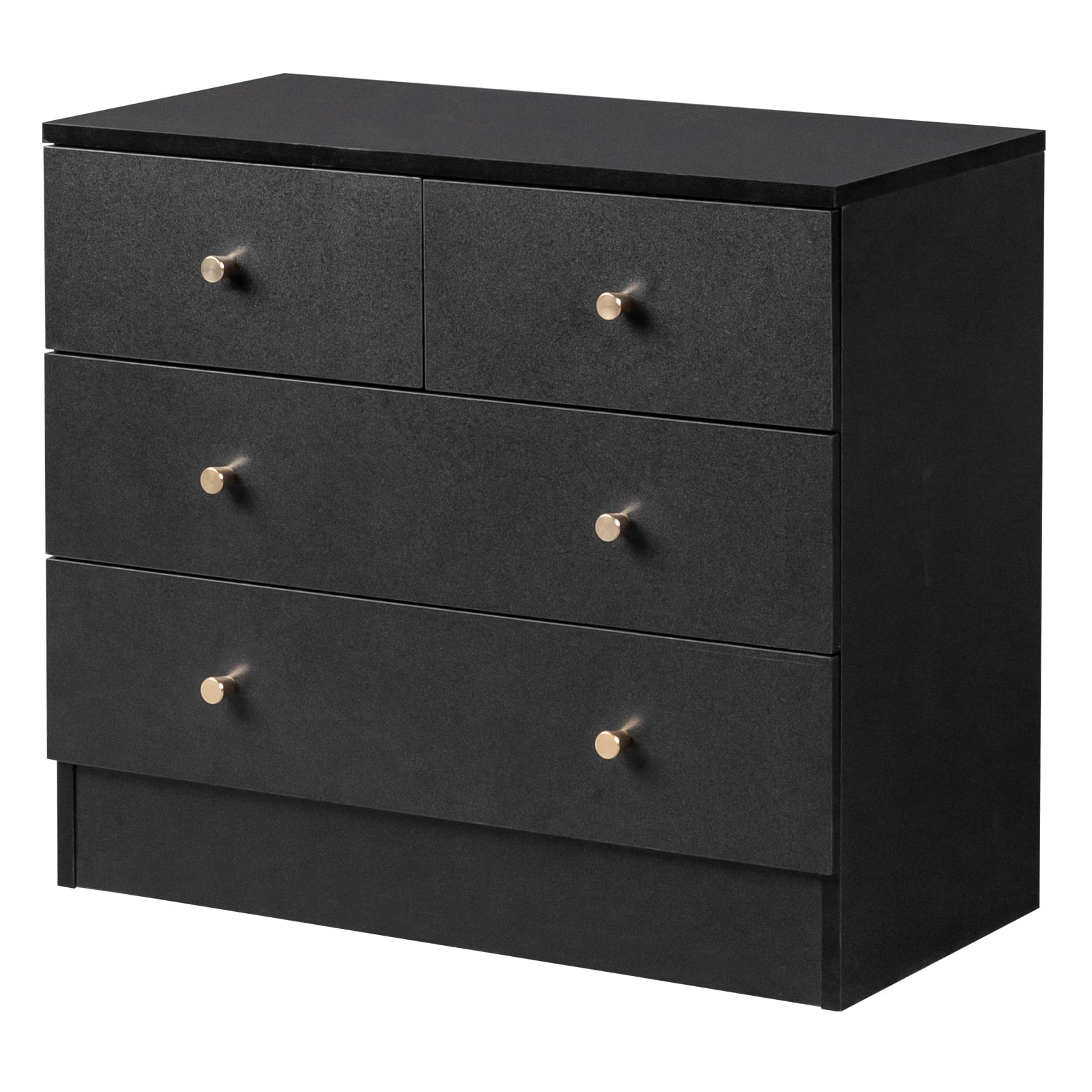 4-Drawer Dresser, Black