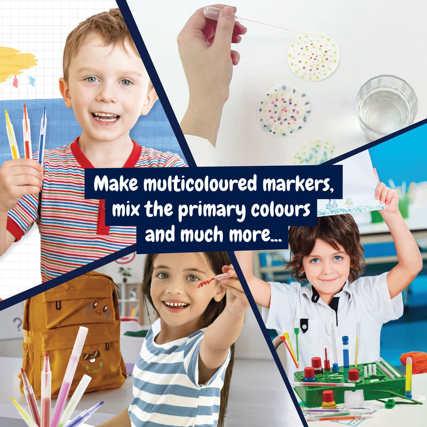 Science4you Marker Maker for Kids - Make Your Own Scented Markers for Kids, Marker Set with 12 Activities + 65 Contents, Stem Toys, Games, Gifts for 6+ Year Old Boys and Girls