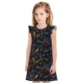 thumbnail image 1 of Balery Lavender Flowers Camisón de princesa para niñas, pijama de algodón con mangas abullonadas, suave y bonito.-XX-Large, 1 of 6