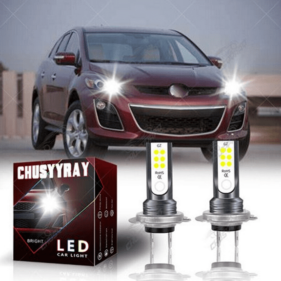 2 Bulbs Kit for Mazda Cx-7 2007-2010 2011 2012 H7 LED Headlight Combo White Low