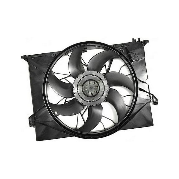 Auxiliary Radiator Fan Assembly - Compatible with 2007 - 2013 Mercedes-Benz S550 5.5L V8 2008 2009 2010 2011 2012
