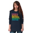 thumbnail image 3 of Funny Busy Mom Mothers Day Present Women Plus Size Long Sleeve Graphic Tee Brisco Brands 2X, 3 of 5