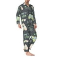 thumbnail image 2 of Hirioo Gamers for Men's Pajama Sets 2 Piece Pjs Men's Long-Sleeved Pajama Set Button Down Sleepwear,S-XXL-X-Large, 2 of 7