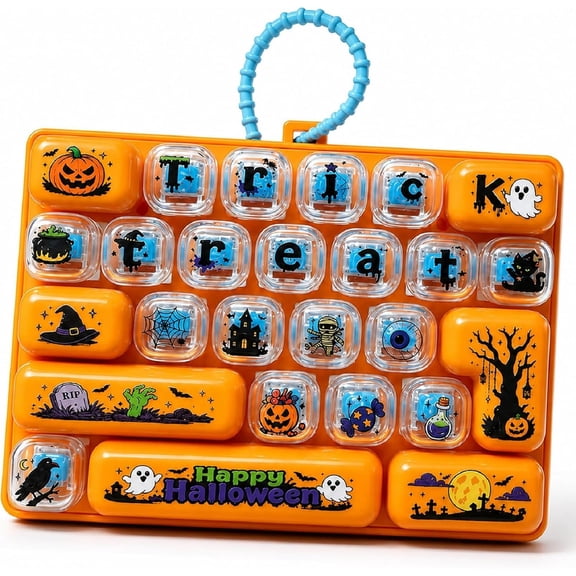 2027 New 26-Key Keyboard Fidget Toy, Cute Cartoon Clicky Keyboard Clicker Toy with Keychain, Backpack Charm Pendant for Stress Relief