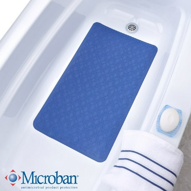 SlipX Solutions 15" x 27" Mildew Resistant Large Rubber Bath Safety Mat
