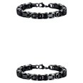 thumbnail image 4 of Qarigey Collar de cadena de bordillo de metal Pieza llamativa para cada atuendo Collar de metal Collares Mostrar personalidad Todo negro Todo negro 2Conjunto, 4 of 6