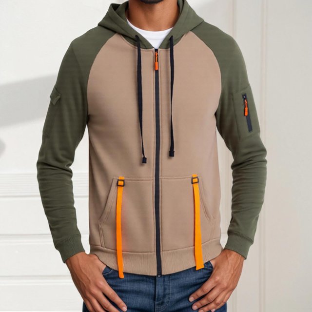 MHFRRA Sudaderas y Sudaderas para Hombre, Suéter Cálido de Invierno, Ropa de Calle Informal, Sudadera con Capucha Cómoda y Suave para Otoño E Invierno Verde