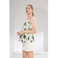 thumbnail image 2 of Wenseny Strappy Tank-Tops for Women Floral-Prints Button-Down V-Neck Sexy Sleeveless-Blouses Casual Cami-Shirts White M, 2 of 5