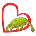 thumbnail image 2 of CafePress - Heart Ankylosaurus -  Round Wood Ornament 4", 2 of 2