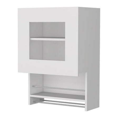 HomeRoots 20" White Accent Cabinet With Two Shelves