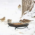 thumbnail image 3 of SNYNUXX Ground Bird Feeder Metal Seed Tray for Outside Garden Wild Bird Feeders with Drainage Holes Great Attracting for Birds and Squirrels, Wonderful Decoration for Backyard – 2 Pack, 3 of 7