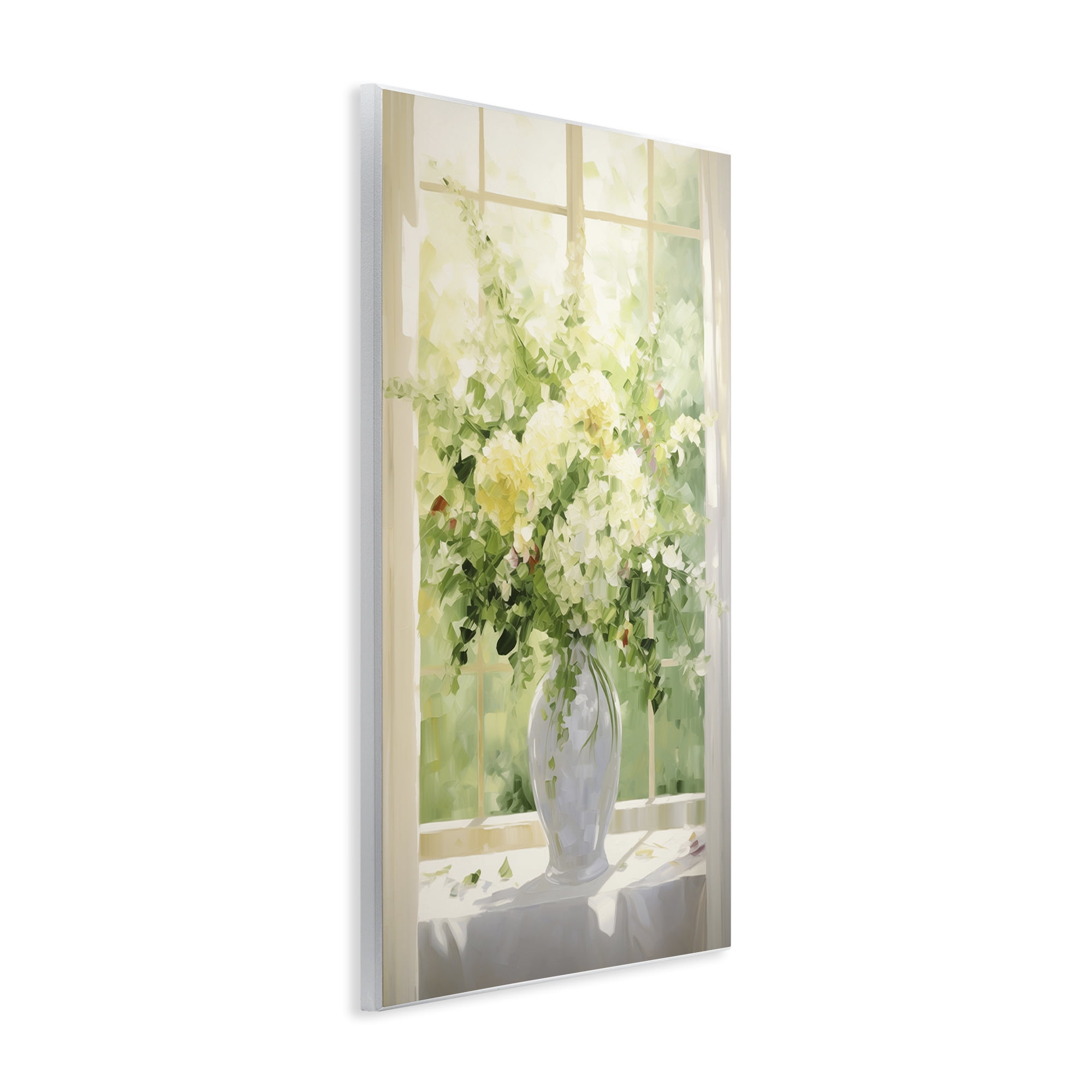 Stupell Industries Flower Arrangement in Window Botanical & Floral Painting Unframed Art Print Wall Art, 10 x 15