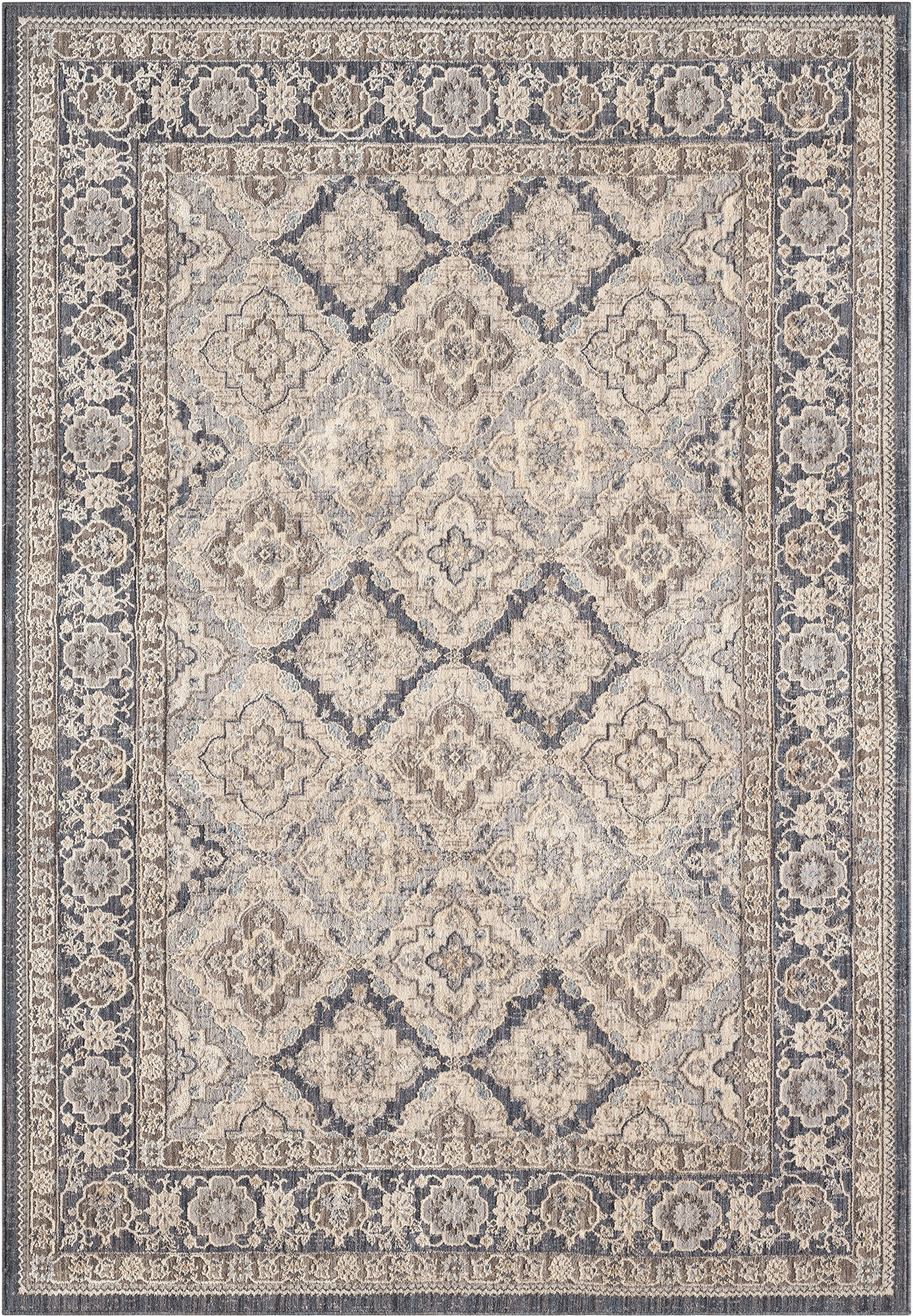 United Weavers Utopia Easton Oriental Border Runner Rug, Blue, 2'7" x 7'2"