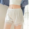 thumbnail image 3 of Huanledash Pajamas Shorts Lace Anti Exposure Underwear Hollow Out Patchwork Safety Shorts for Sleeping, 3 of 7
