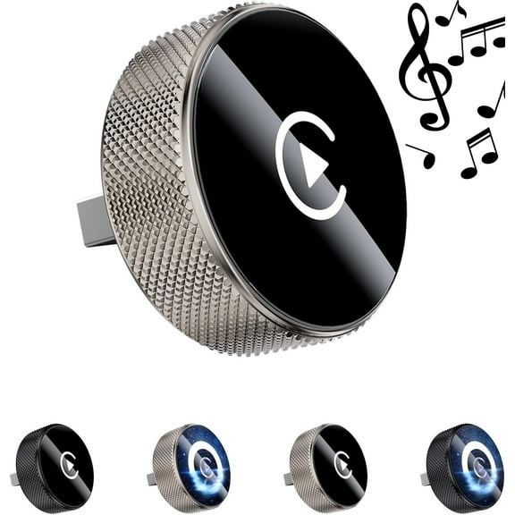 Wireless CarPlay Adapter, 2025 Wireless CarPlay Adapter for iPhone Android, Relativelk Carplay, Plug & Play 2-in-1 Adapters with 2.4/5GHz WiFi and Bluetooth 5.0 (Gray and White)