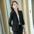 thumbnail image 4 of Chaqueta de traje de manga larga para mujer, estilo occidental, que adelgaza y suaviza tu silueta, ropa de trabajo de moda, otoño/invierno, 4 of 5