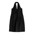thumbnail image 6 of Guieoi Womens Summer Dresses Plus Size Cool and Moisture-Wicking Cotton-Linen Blend Halter Neck Dress Casual Long Dress with Pockets, 6 of 7