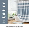 thumbnail image 6 of Madison Park Blue Waffle Shower Curtain, Stripe Spa Shower Curtain for Bathroom Decor, Waterproof Shower Curtain for Bathroom, 72x84", 6 of 7