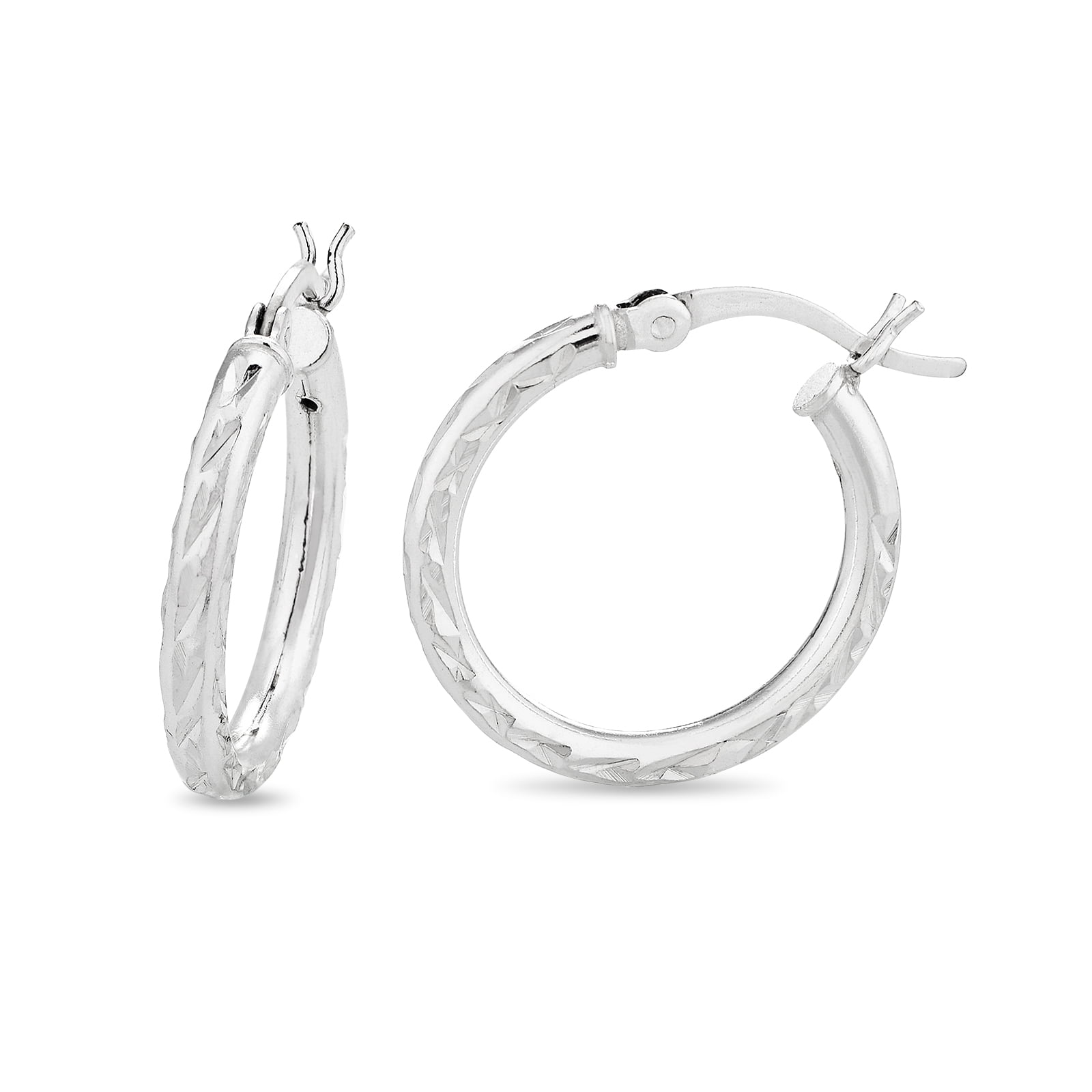 Sterling Silver 3 Piece Hoop Earrings Set