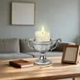 thumbnail image 4 of Vase de Hierro, Centro de Mesa de Acero Inoxidable, Estilo Moderno para Eventos de Boda, oficinas y hogar, con Base de Madera, Dise?o 2-Tier, Resistente, para Decoración de Interiores, Alta, 4 of 6