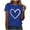 Blue1, variant on zbxnLI Plus Size Shirts for Women's Heart Printed Top Crew Neck Short Sleeve T Shirt Casual Basic Tee Spring Clothes