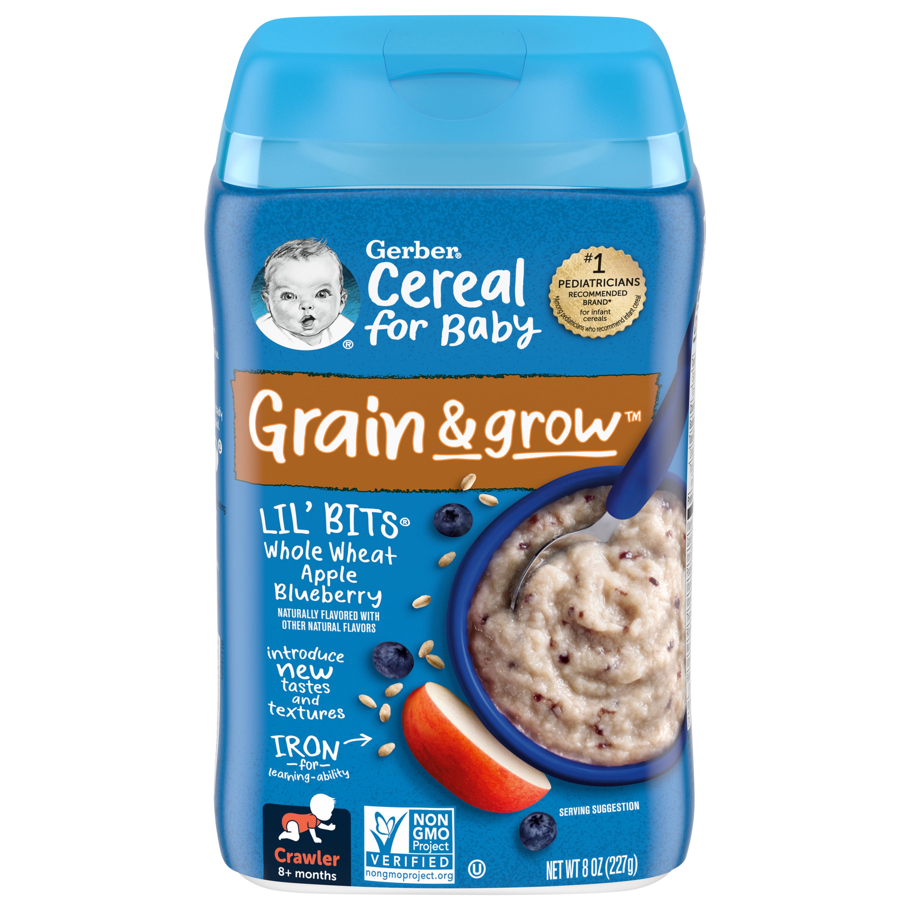 Gerber Cereal for Baby Grain & Grow 3rd Foods Lil' Bits Whole Wheat ...