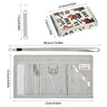 thumbnail image 3 of JIALIOU Nylon Trifold Card Wallet with ID Window Zipper Pocket for Men Women Teen Cat Play Rock Guitar, 3 of 7