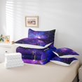 thumbnail image 4 of Erosebridal Galaxy Starry Sky Bedding Sets Twin Size,Geometric Hexagon Comforter Sets with Sheets,Psychedelic Universe Bedroom Decor,Reversible,7pcs, 4 of 5