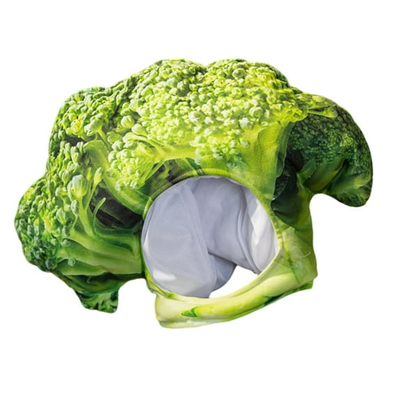 Funny Broccolis Hat for Adults Plush Fruit Hat Winter Warm Caps Birthday Party Accessories Stage Performances Headgear