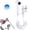 White, variant on 1-In-2-Out Dual Control Valve Bidet Sprayer, Handheld Adjustable Water Pressure Sprayer Head, Double Faucet Splitter Washer Kit