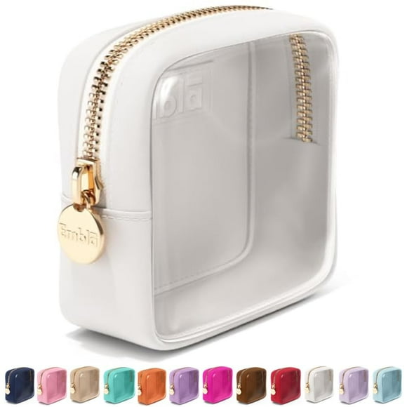 Estuche de maquillaje transparente Embla para maquillaje, bolsa de viaje, color blanco