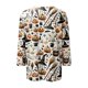 thumbnail image 5 of Camisa de manga larga con temática de Halloween para mujer: blusa informal con estampado de murciélagos y lunas para las festividades de otoño, 5 of 5