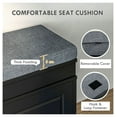 thumbnail image 6 of KWUXIN Modern Shoe Storage Bench, Black Entryway Bench with Cushion & 2 Drawers, Holds 8 Pairs, 6 of 9