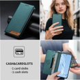 thumbnail image 2 of Funda Tipo Cartera de Cuero Sintético para Samsung Galaxy S24 FE Bloqueo RFID, con Ranuras para Tarjetas y Bolsillo para Efectivo, Cierre Magnético Fuerte Verde, 2 of 6