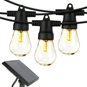 Brightech Ambience Pro Solar Power LED Edison Bulb Outdoor String Lights, 48 Ft