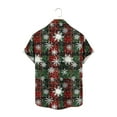 thumbnail image 4 of Blusa y camisa de manga corta con cuello vuelto para hombre, blusa informal de moda con cuello vuelto, blusa estampada de manga corta con botones, blusa de poliéster para hombre, 4 of 5